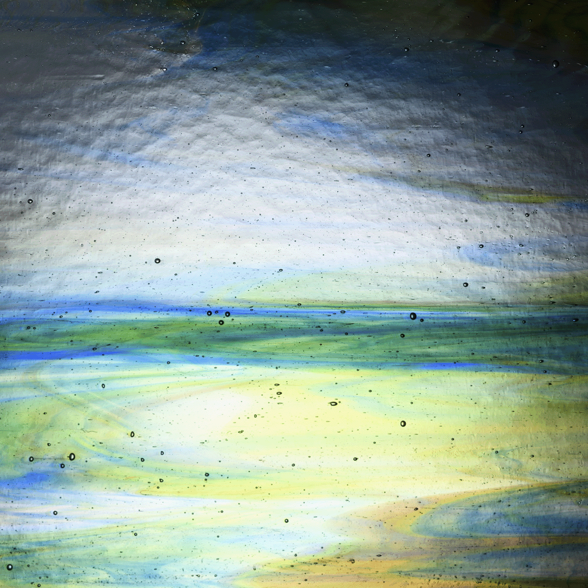 Dark Purple, Dark Blue, and Yellow Green