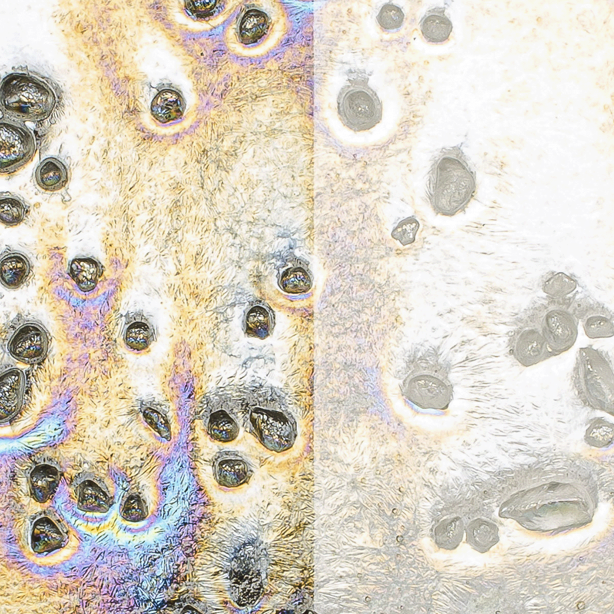 Clear with Clear Frit Iridescent, 3 mm