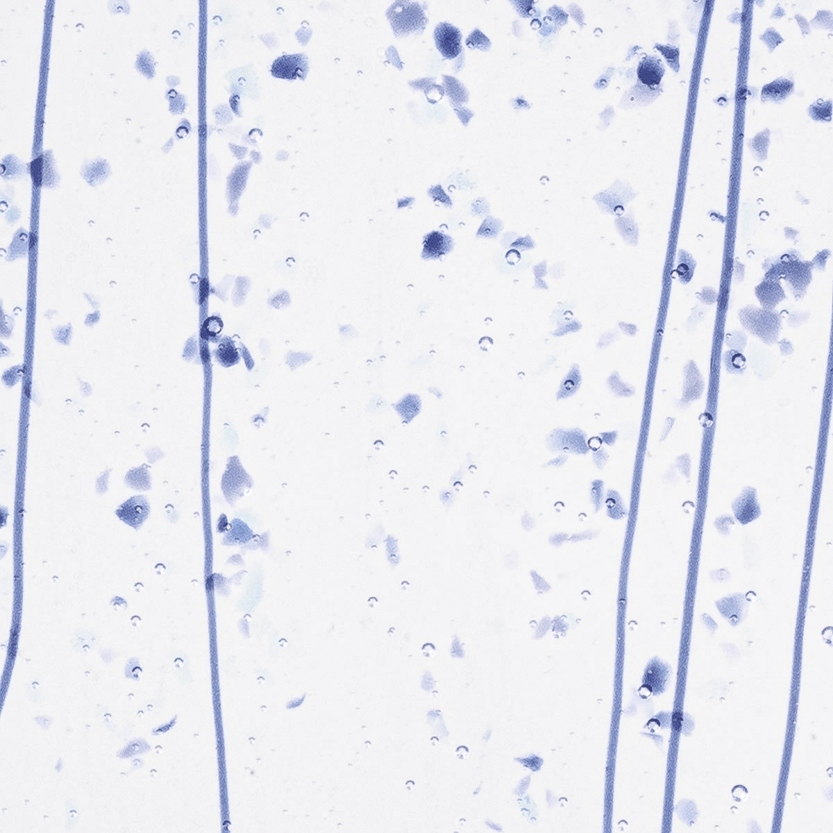 Cobalt Blue, Gray Blue, Aqua Frit, Blue Streamers, 3 mm