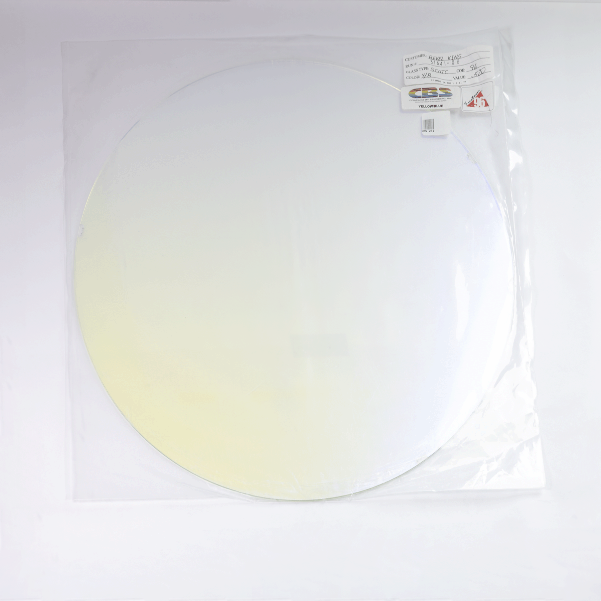 S96 19" YELLOW/BLUE THIN CLEAR 2mm