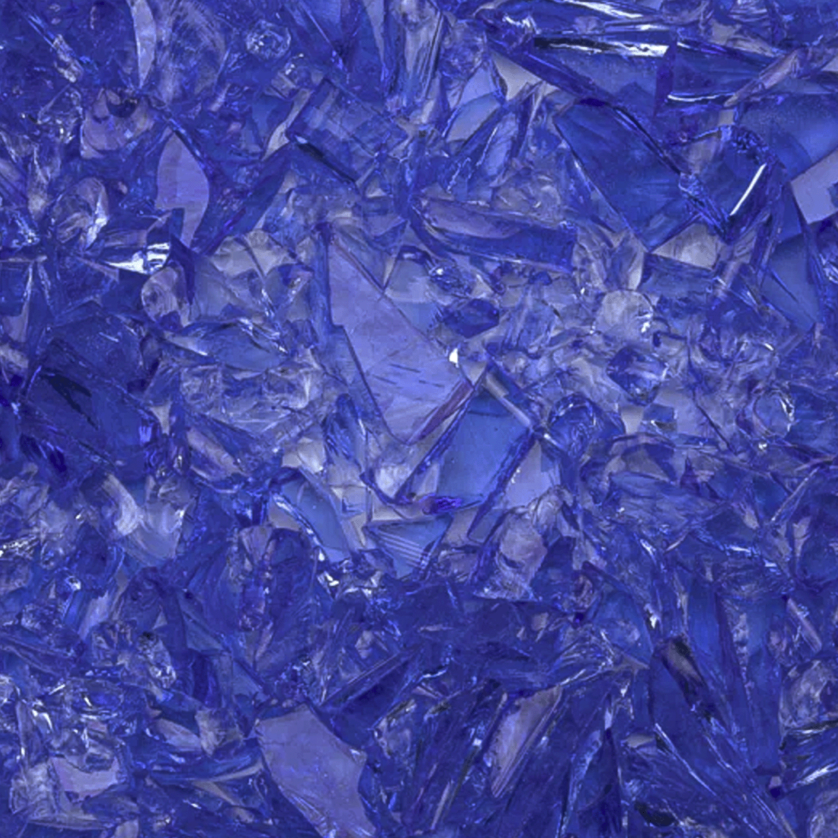 Pale Blue Transparent Mosaic Glass Frit, 8.5 oz