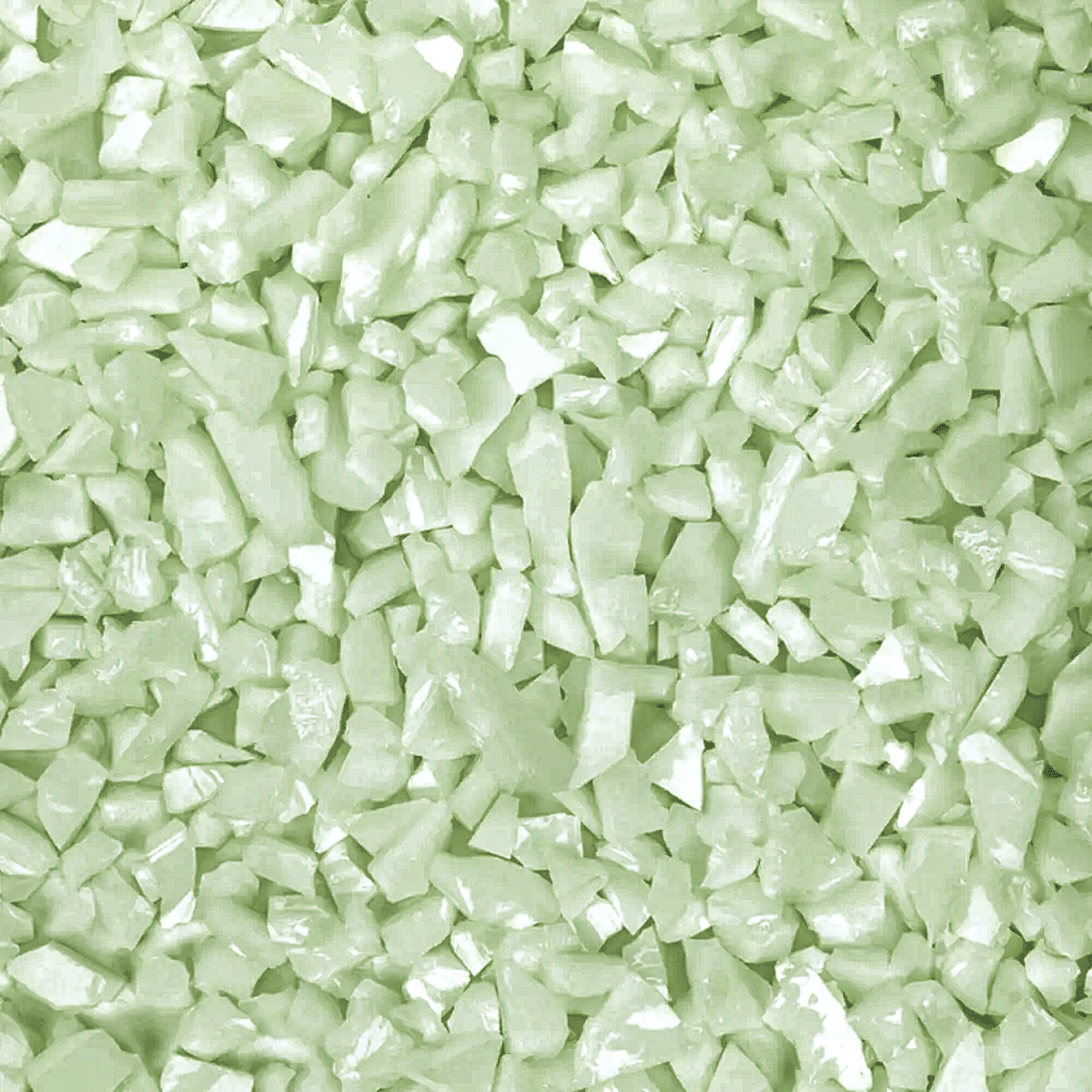 Pastel Green Opal Mosaic Glass Frit, 8.5 oz