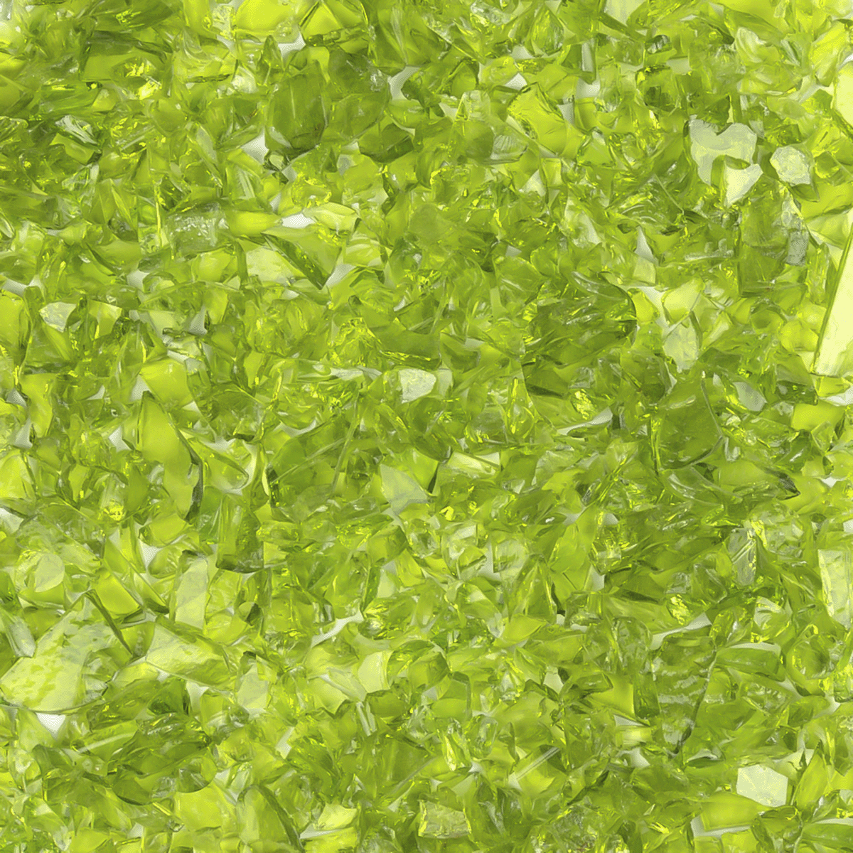 Lime Transparent Mosaic Glass Frit, 8.5 oz
