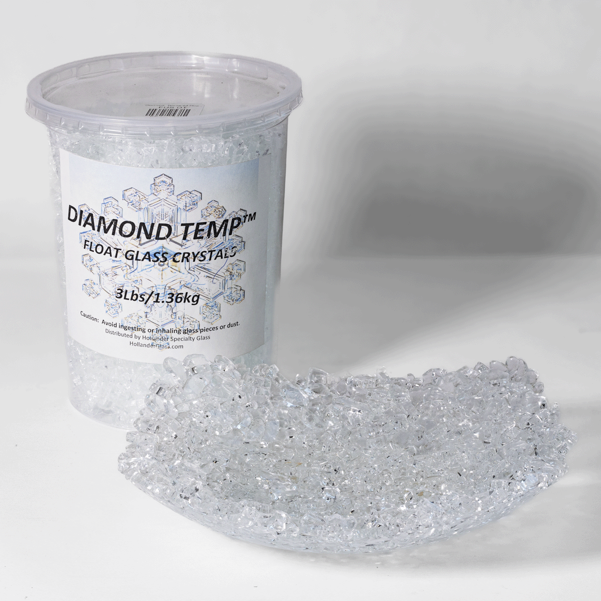 Diamond Tempered Float Glass- 3lbs