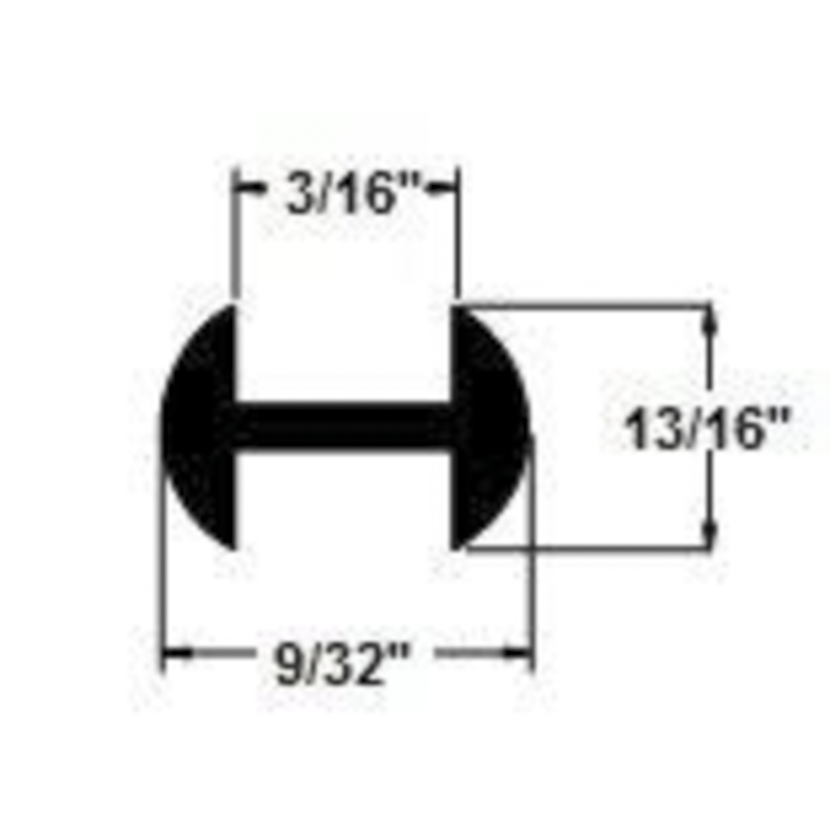 PREMIER LEAD 1/4" (3/16''CHNL) ROUND H