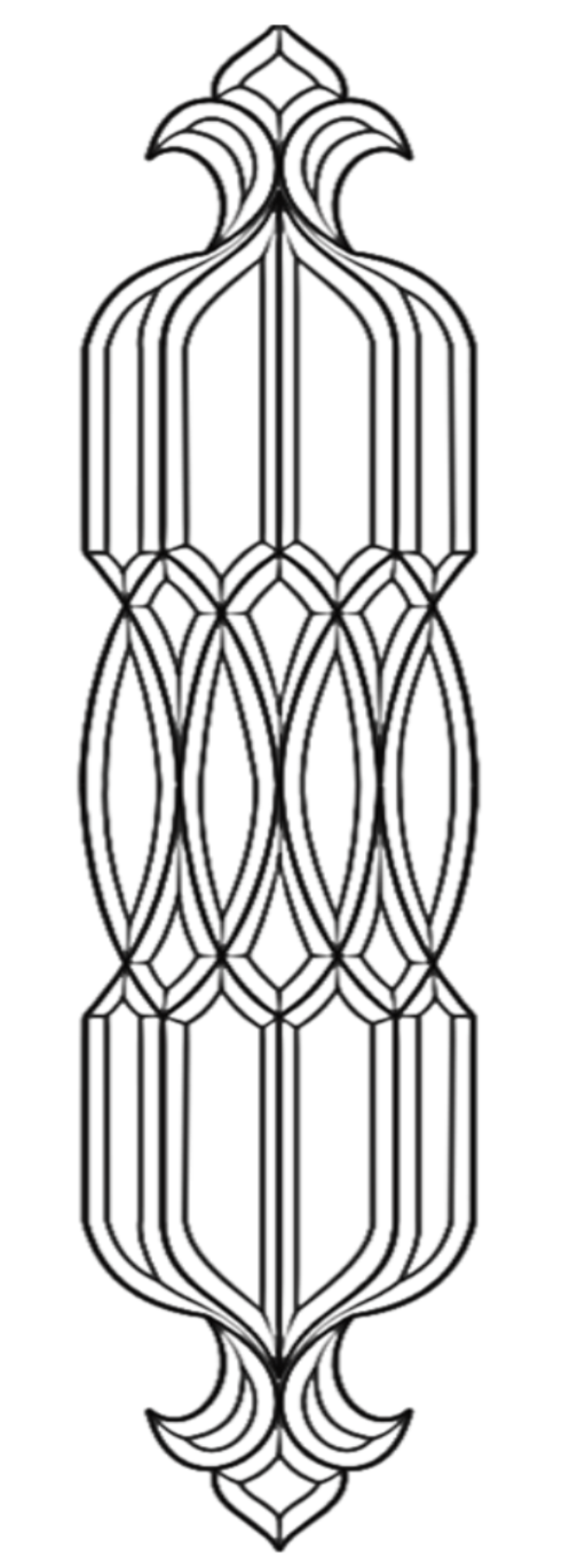 11'' x 55-7/8'' Bevel Cluster