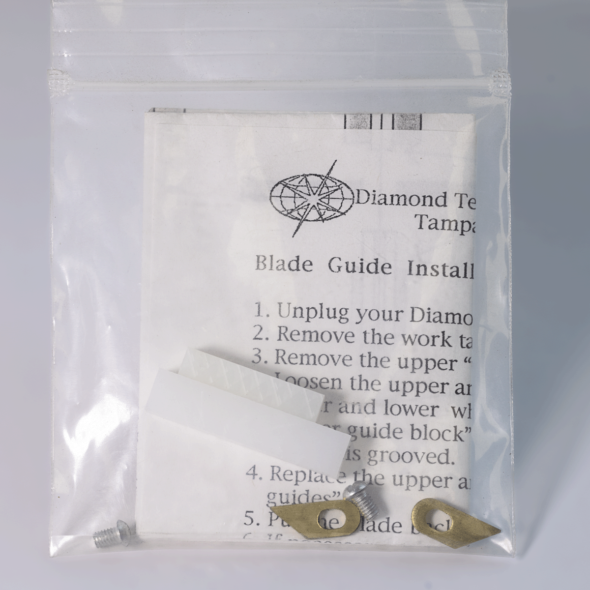 Diamond Laser 3000 Bandsaw"Brass Wings" Replacement Blade Guide Set
