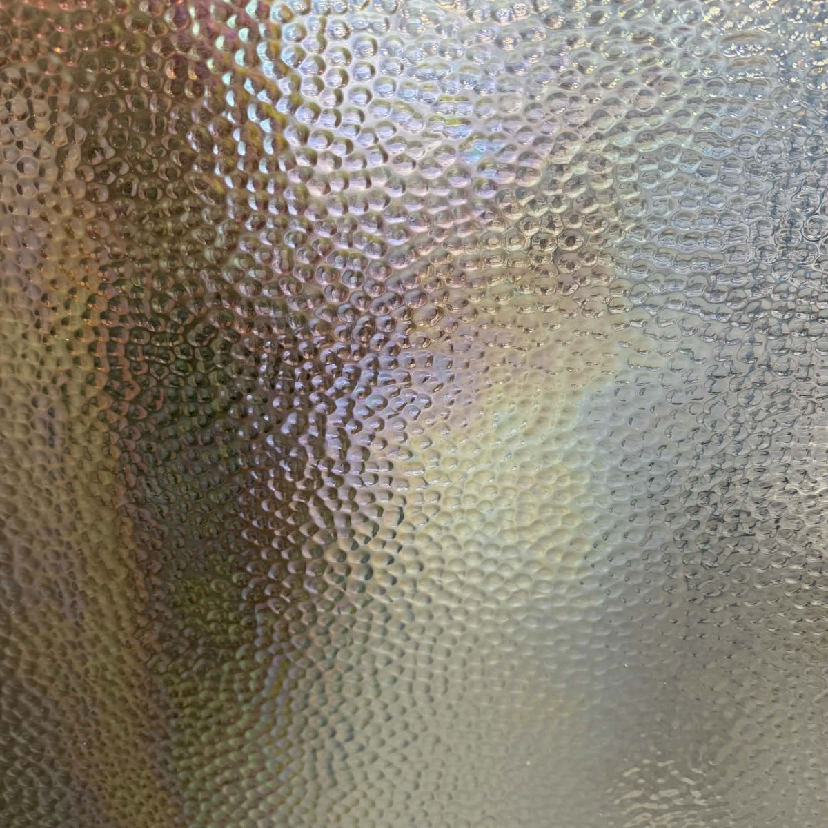 Clear Hammered Iridescent