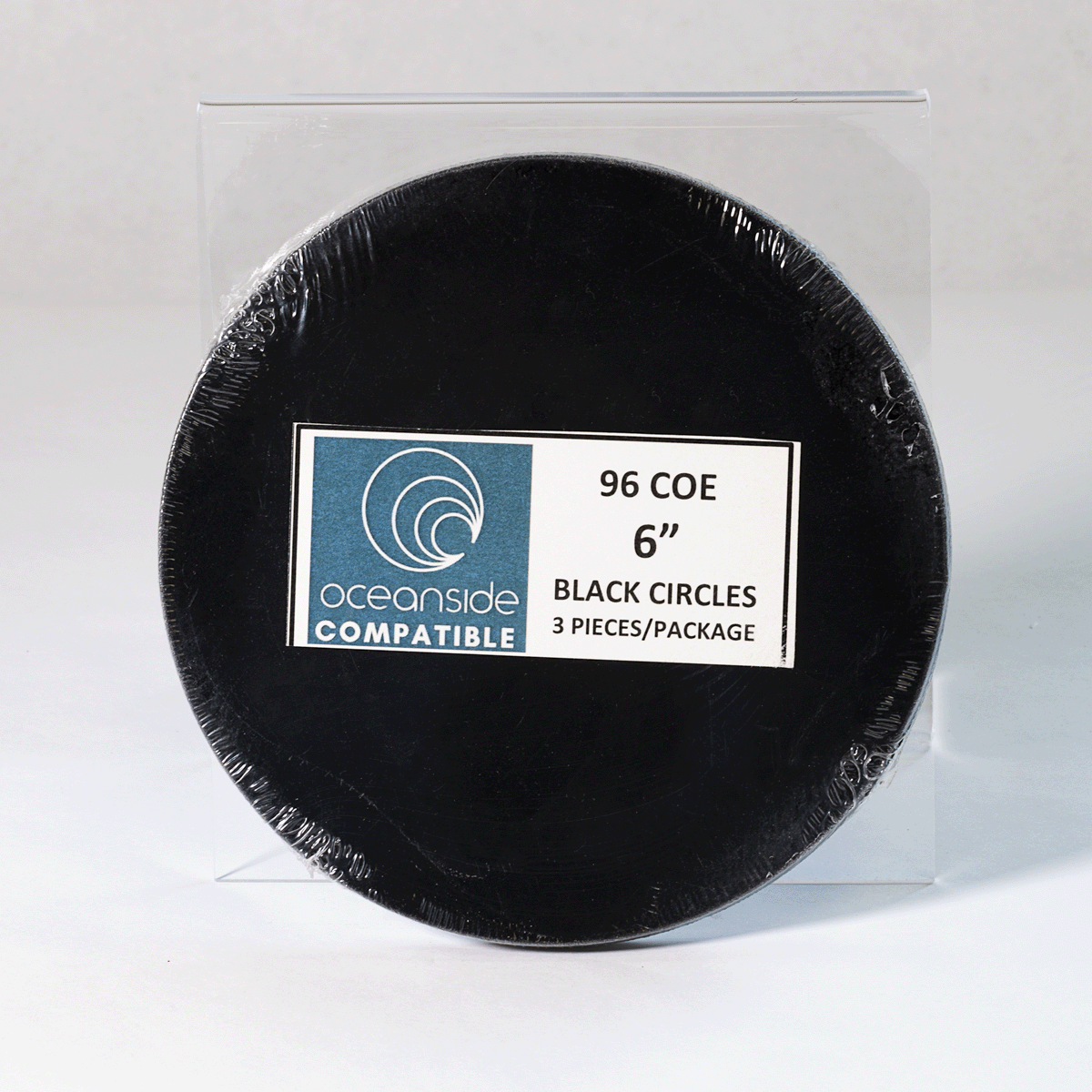 6" Diameter Black Pre-Cut Bases - 3pcs