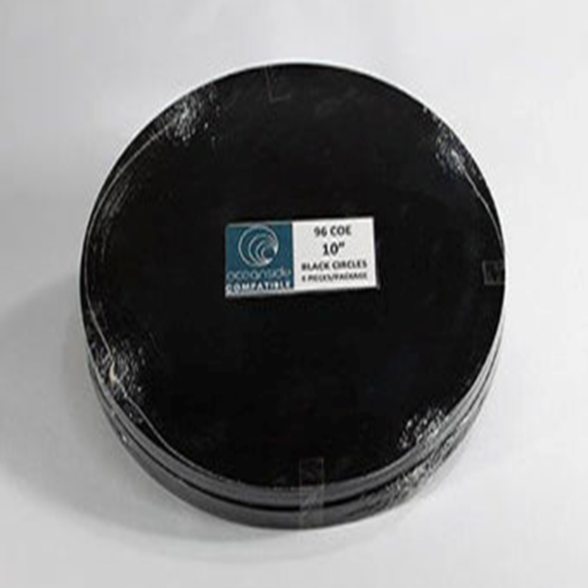 10" Diameter Black Pre-Cut Bases - 6pcs