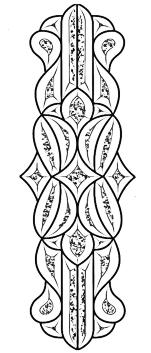 9-1/2'' x 28-1/2" Glue Chip Bevel Cluster