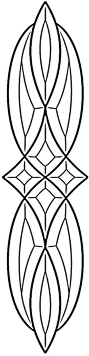 5-3/4'' x 27-3/4" Bevel Cluster