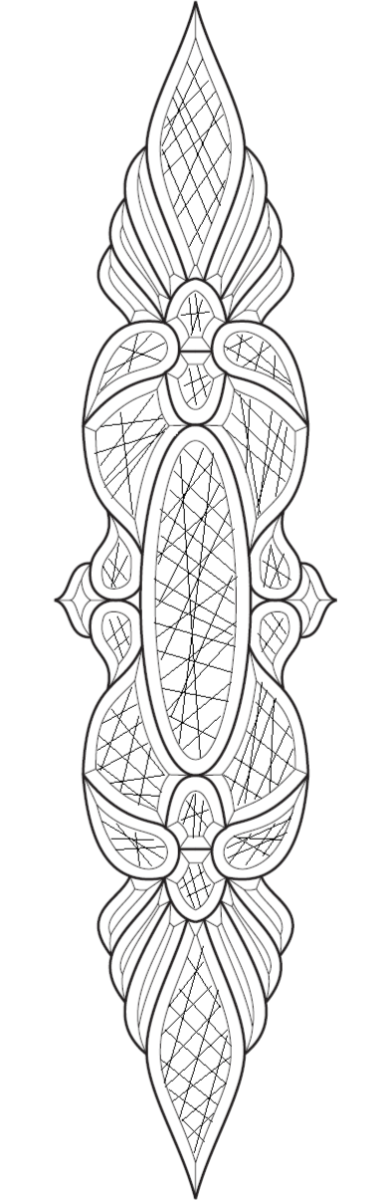 12-3/4'' x 56" Artique Bevel Cluster