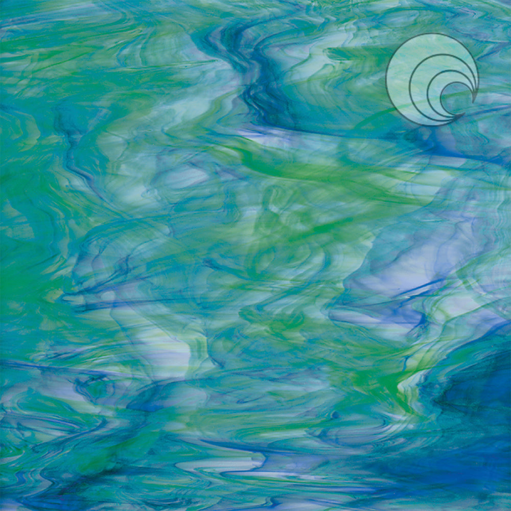 White, Dark Green, Blue