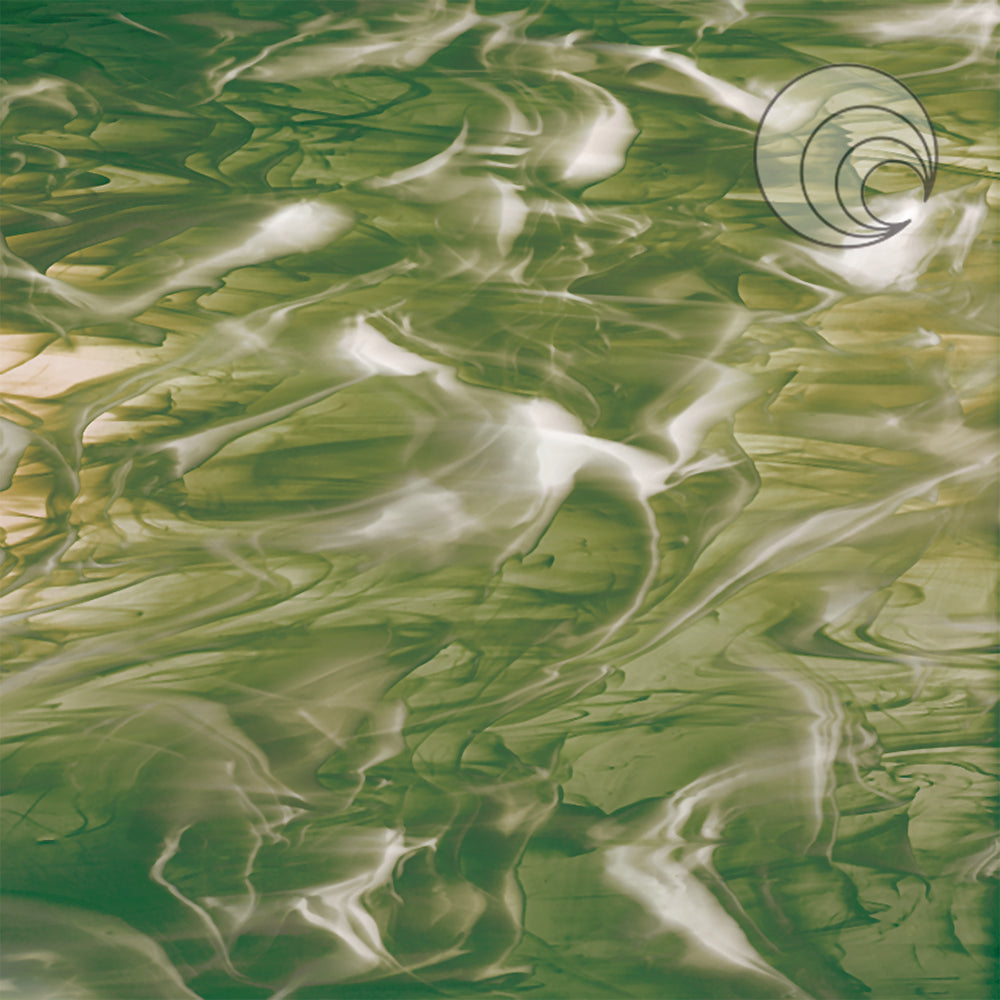 Olive Green/White, Wispy