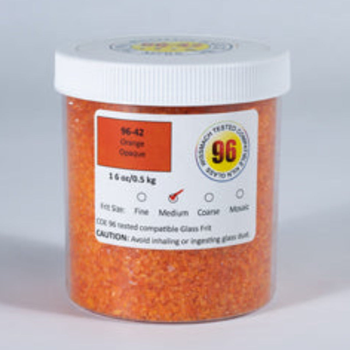 Wissmach 96 Orange Opal Medium Frit - 1 lb.