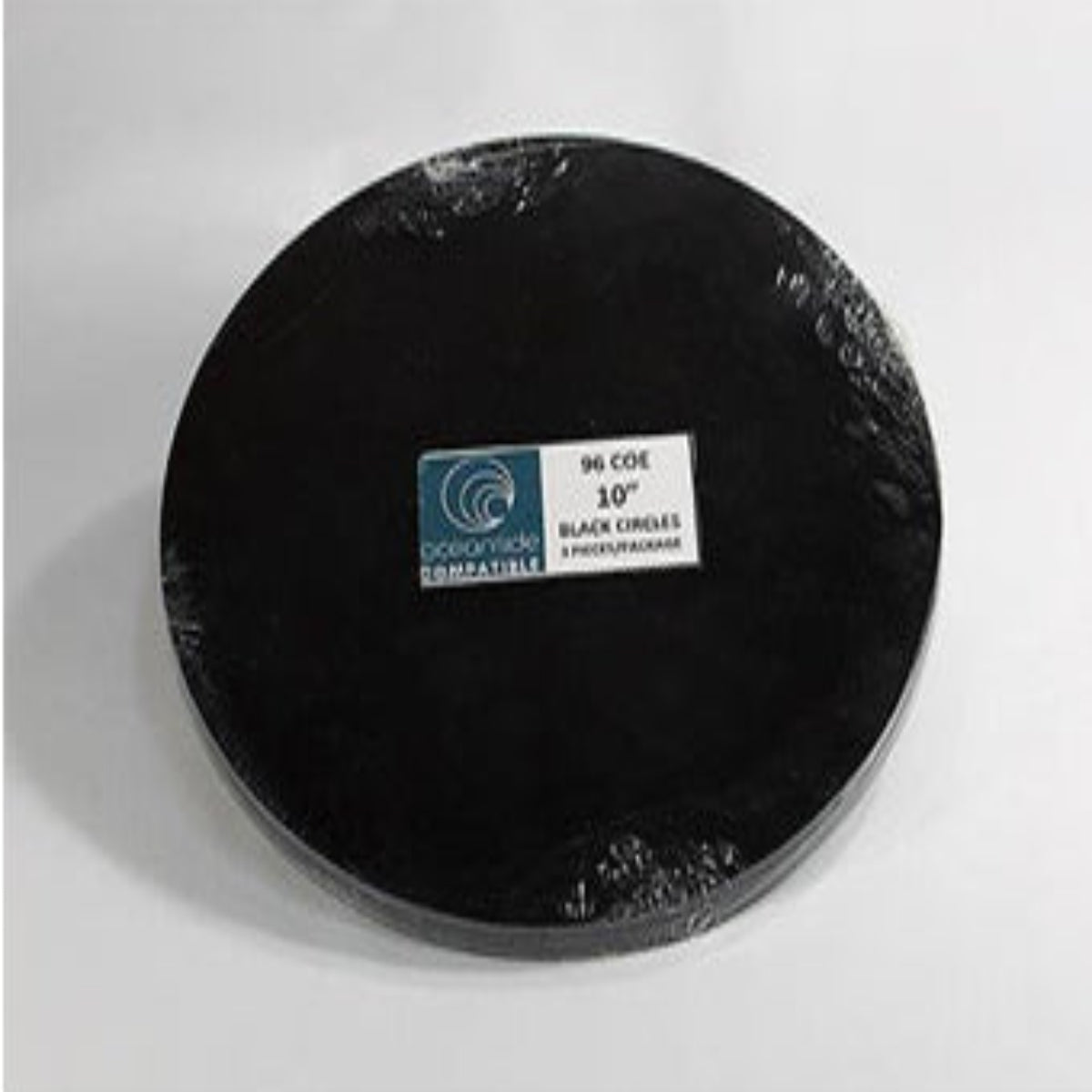 10" Diameter Black Pre-Cut Bases - 3pcs