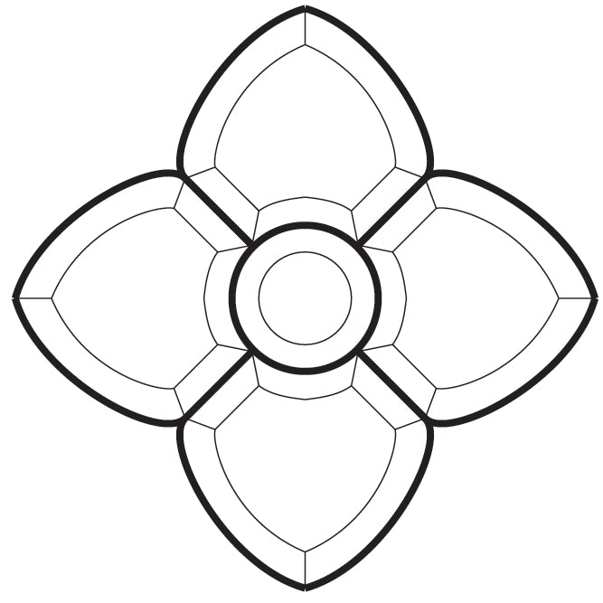 9-1/2" x 9-1/2" Bevel Cluster