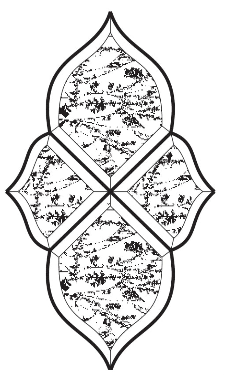 7-5/8'' x 13-1/4" Glue Chip Bevel Cluster