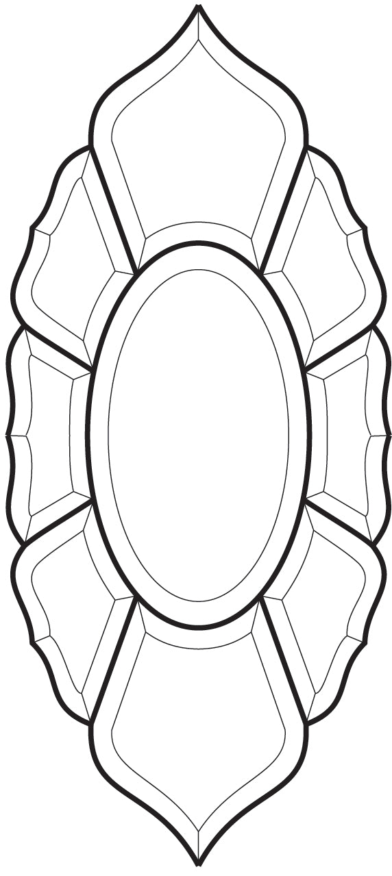 8-5/8'' x 19-7/8'' Bevel Cluster