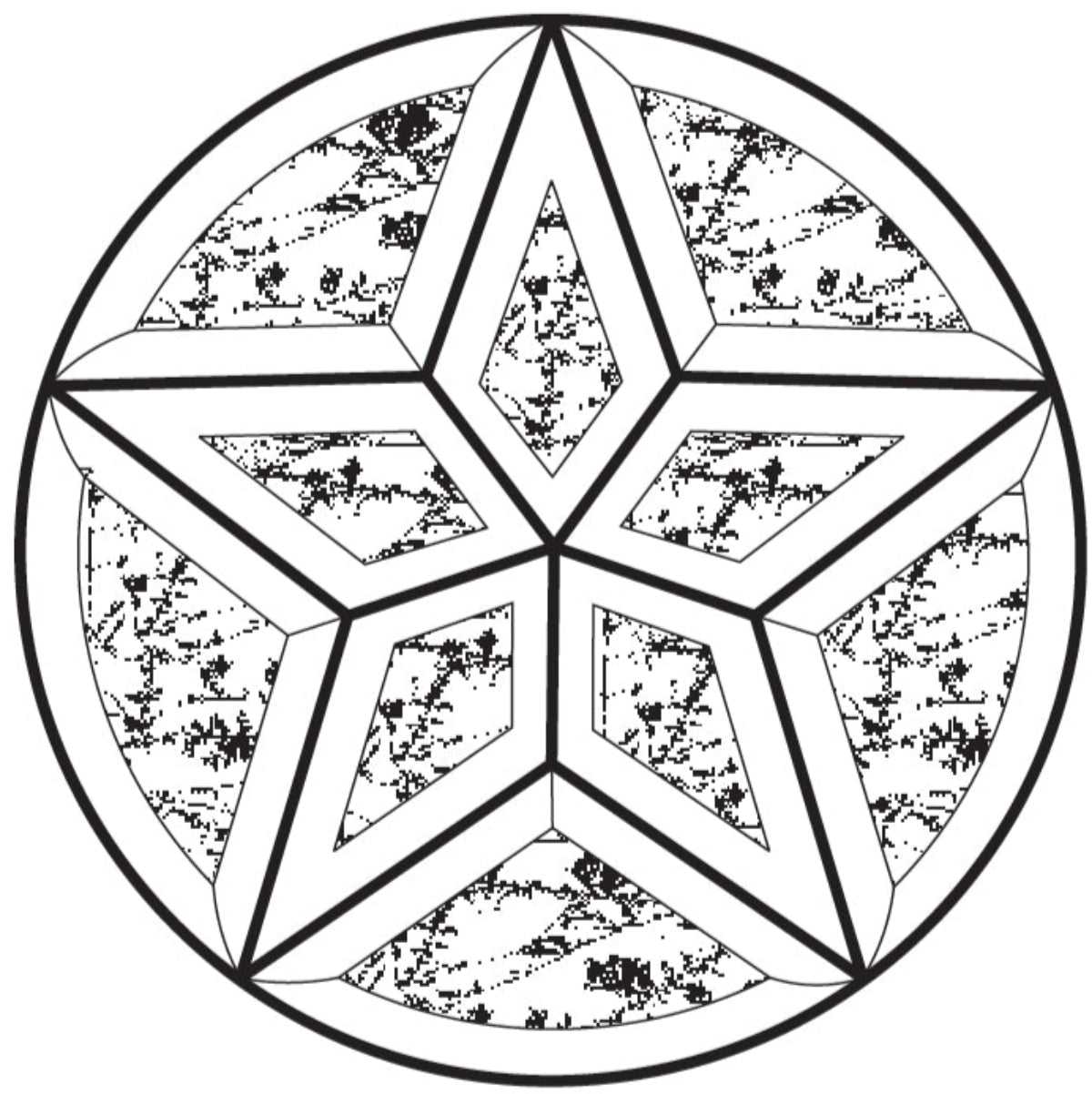 9" Star Glue Chip Bevel Cluster