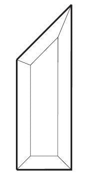 2-1/16" X 6-3/16" Half House Bevel -Single