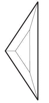 4" X 7" Diamond Side Section Half Bevel -Single