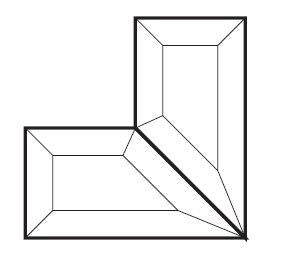 1-1/2" X 4" Corner Bevel -Single