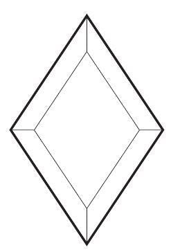 1-3/4" X 3" Diamond Bevel