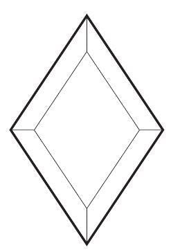 2" X 6" Diamond Bevel