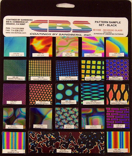 23 Piece Pattern Sample Set - COE 96 - Black