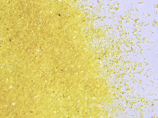 Yellow Transparent Fine Glass Frit, 8 oz