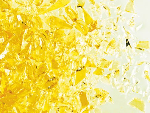 Yellow Transparent Medium Glass Frit, 8 oz