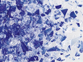DualTone Cobalt Blue Transparent & Clear Medium Glass Frit, 8.5 oz