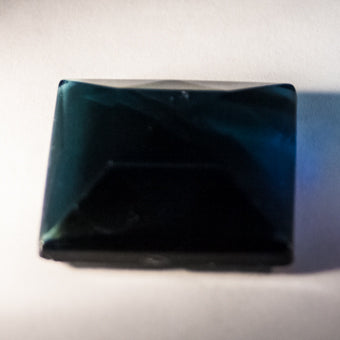 40MM SQUARE FACETED STEEL BLUE