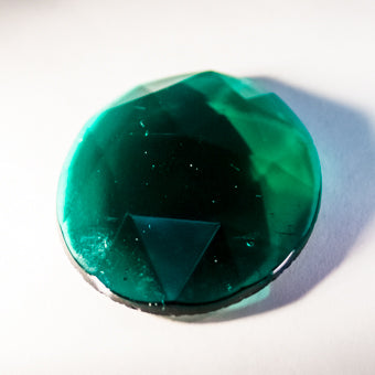 50MM ROUND FACETED EMERALD