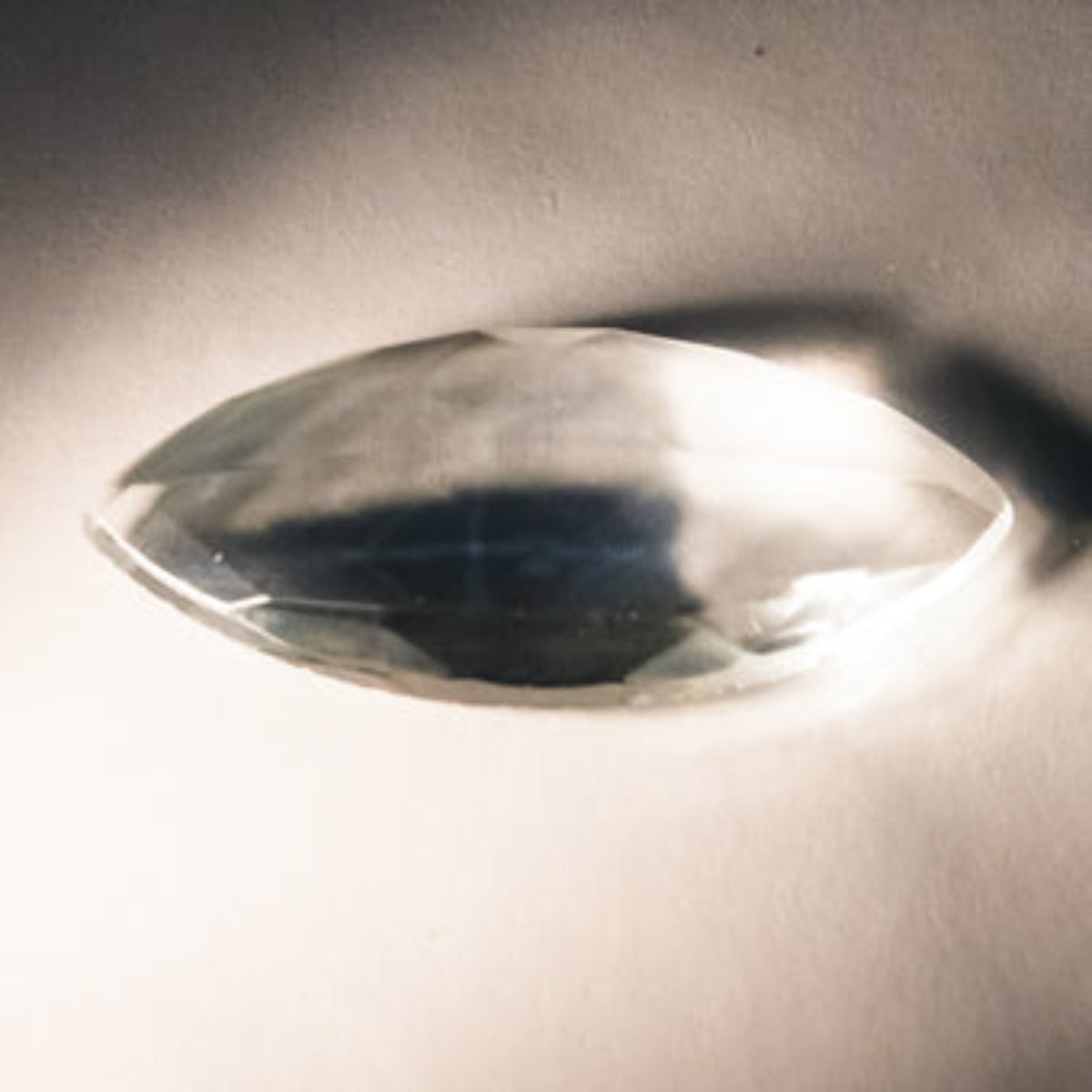 30X15MM FOOTBALL FACETED CLEAR