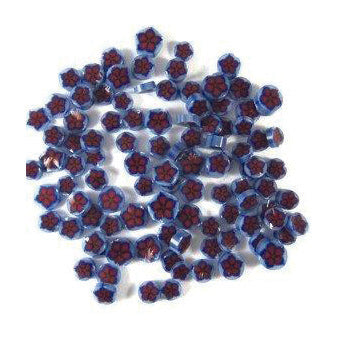 Red Chinese Bellflower Millefiori - 96 COE