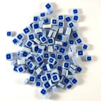Blue Hip To Be Square Millefiori - 96 COE