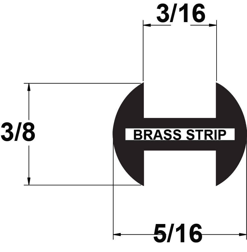 LEAD 3/8" (3/16''CHNL) FLAT H