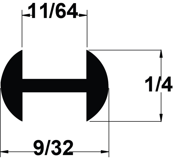 LEAD 1/4" (11/64''CHNL) ROUND