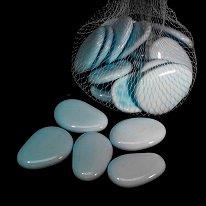 Light Blue Opal Globs - 30mm X 40mm - 1 lb. bag
