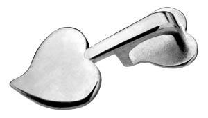 Aanraku® Silver Plated Heart Double Bails - Medium