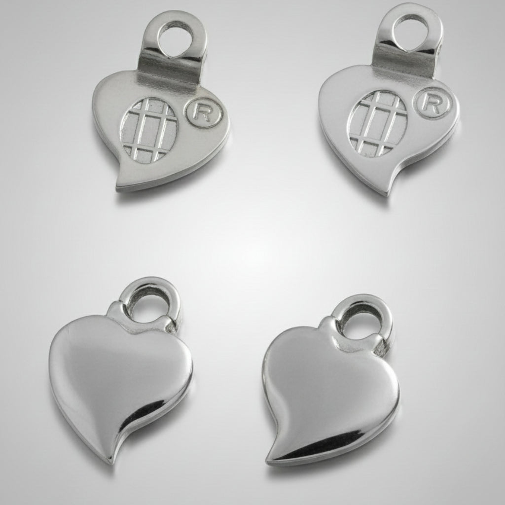 Aanraku® Silver Plated Heart Earring Bails