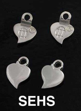 Aanraku® Silver Plated  Heart Earring Bails