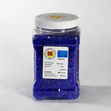 Wissmach 96 Sapphire Blue Transparent Coarse Frit - 4 lbs.