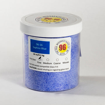 Wissmach 96 Sapphire Blue Transparent Fine Frit - 1 lb.