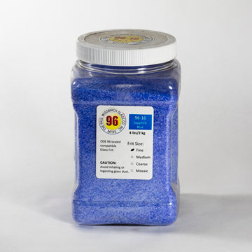 Wissmach 96 Sapphire Blue Transparent Fine Frit - 4 lbs.