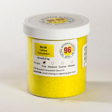 Wissmach 96 Yellow Transparent Fine Frit - 1 lb.