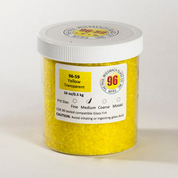 Wissmach 96 Yellow Transparent Medium Frit - 1 lb.